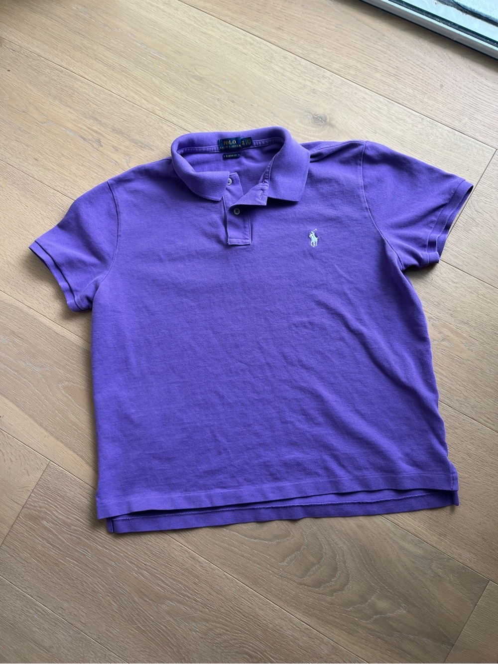 Ralph Lauren Kids Polo Shirt in Purple with White Pony